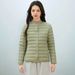 Women's Lightweight Down Jacket With 90% White Duck Down - Classic V-Neck & Round Neck Design, Slim Fit Long Sleeve Coat In 12 Elegant Colors_ecoleips.com