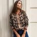 Retro Color-Block Leopard Print Cardigan Sweater For Women – Oversized Open Front Knit With Long Sleeves_ecoleips.com