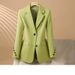 Trendy Oversized Blazer For Women – Korean-Inspired Thickened Casual Suit Jacket (Black/Pink/Green, Sizes S-4XL)_ecoleips.com