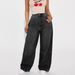 Women's Clothing Retro Loose Scimitar Wide Leg Straight Jeans_ecoleips.com
