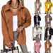Elegant Long Sleeve Wool Blend Coat For Women - Notch Lapel, Button Front & Belted Waist - Pure Color Office & Casual Outerwear (S-3XL, 7 Colors)_ecoleips.com