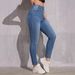 High Waist Slim Fit Jeans For Women – Butt Lifting Stretchy & Comfortable Mid Blue, 60% Cotton, Tapered Ankle (S-Xl, Distressed Denim, Office Casual)_ecoleips.com