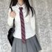 Women's Blue Long Sleeved JK Shirt Spring Autumn Style Niche Design Thin Uniform Top for Students Suitable for Inner Layer Or Alone_ecoleips.com