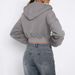Hooded For Women, Short Cardigan Jacket, New Spring/Summer Loose Fit Long Sleeve Couple Sweatshirt_ecoleips.com