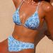 Sexy Printed Bikini Strappy Triangle Cup Swimsuit For Women Style Beach Vacation Wear_ecoleips.com
