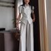 2026 Summer New European And American Casual Bag Sleeve Suit Button Cardigan Long Sleeve Jacket Loose Wide Leg Pants Suit_ecoleips.com