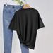 Women's Clothing Women's Casual Round Neck Short Sleeve T-Shirt Multi-Color Style Simple Fashionable Sports Top Solid Printed Loose Fit_ecoleips.com