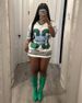 Women's Clothing Retro Sports Style High Street Short Sleeved T Shirt Casual Rugby Suit T Shirt_ecoleips.com