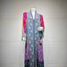 Elegant Long-Sleeve Maxi Dress – Floral Print & Rhinestone Embroidery, Polyester Blend, S-Xxl (Multi-Color)_ecoleips.com