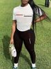 Women's Casual Loose And Fashionable Paris Pattern Print Loose T-shirt+shorts Two-piece Set Home Sportswear Daily Wear-443_ecoleips.com