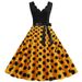 Women Dot Print Dress Summer Sexy V-neck Sleeveless Elegant Vintgae Party Dress Vestidos S~3XL Robe Femme_ecoleips.com