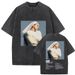 Harajuku Vintage Clothing Vintage Washed Rosalia Lux Tour 2025 T Shirt Harajuku Aesthetic Oversized T-shirts Unisex_ecoleips.com