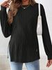 K New Maternity Wear Round Neck Long Sleeved Monochrome Top, Casual And Comfortable Maternity T-shirt. No Necklaces Or Other Accessories_ecoleips.com