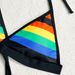 Women's Clothing Black Striped Print Triangle Bikini Sexy Two Piece Swimsuit Rainbow Style Women's Clothing_ecoleips.com