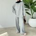 Women's Oversized Knit Sweater Set Soft Loungewear Jogger Pantsuit In Pastel & Neutral Colors (XS-XXXL) | Stretchy Polyester Blend | Street Style_ecoleips.com