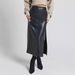 Women's Clothing Women's High Waist PU Leather Pencil Skirt With Side Slit & Zipper Detail, Elegant Bodycon Midi Skirt For Office & Night Out_ecoleips.com
