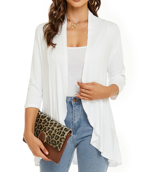 Cross-border European American Women's Fashion Independent Store Autumn New Solid Color Cardigan Jacket With_ecoleips.com