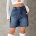 Women's High Waist Denim Shorts - Trendy Casual Stretch Jean Shorts With Comfortable Fit Denim Hot Pants For Women_ecoleips.com