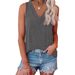 2026 Women Cute V Neck Sleeveless Waist Cinched Casual Basic Vest_ecoleips.com
