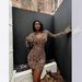 Women's Sexy Leopard Print Polo Collar Dress European American Style Slim Long Sleeve Bodycon Skirt Hot Girl Cross Border Popular Clothing_ecoleips.com
