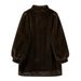 Eco-Friendly Faux Mink Fur Coat For Women – Mid-Length Plush Jacket In Coffee & Cream (S-L) | Vintage-Inspired & Winter-Ready_ecoleips.com
