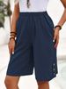 K New Shorts, Cropped Pants, Women's Solid Color Pants, Straight Leg Pants_ecoleips.com