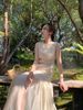 White Sleeveless Waist Cinched Long 2025 Summer New French High-End Temperament Light Luxury Dress Women's Clothing_ecoleips.com