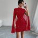 Cross-Border European And American Elegant Style Slim 2026 New Foreign Trade Women's Bodycon Stretch Midi Dress_ecoleips.com
