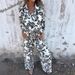 Women's Clothing New Casual Women's Clothing Independent Station Hot Selling Ladies Printed Two Piece Shirt And Trousers Suit_ecoleips.com