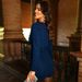 Women Elegant Bodycon Long Dress, Deep V‑Neck Long Sleeve Design, Floating Ribbon & Waist Ruched Detail_ecoleips.com
