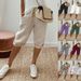 Women's Breathable Linen Cotton Casual Shorts Drawstring Waist Mid-Rise 5-Pocket Culottes Comfortable Summer Wide Leg Short Pants_ecoleips.com