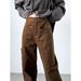 2025s Luxi American Style Cargo For Women 2025 Autumn New Slim Loose High Waist Floor-Length Straight Casual Pants 1726_ecoleips.com