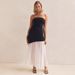 Women's Clothing Elegant Sexy Tube Top Hip Mesh Splicing Solid Color Dress Long_ecoleips.com