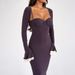 Women's Sexy Long Sleeve Cape Spaghetti Strap Strapless Slim Fit Dress_ecoleips.com