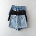 WS9101 22 Women's Sexy Anti Exposure Washed Denim Mini Skirt/Pants European American Fashion Summer New Arrival_ecoleips.com