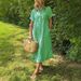 Aria Basics Aria Basics European And American Cross-Border Loose Plus Size Striped Short Sleeve Shirt For Women Summer New Casual Cotton Linen_ecoleips.com