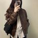 Aria Basics American Style Brown For Women Petite Spring And Autumn New Retro Stand Collar Short Motorcycle PU Leather Jacket_ecoleips.com