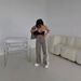 Women's Long Sleeve Color Block Tracksuit Set With Cropped Pants For Autumn Winter Comfort And Street Style_ecoleips.com
