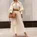 Women's Clothing Ladies Fashion Long Sleeve Lapel Mid Length Bohemian Dress_ecoleips.com