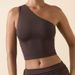 Women's Clothing Off-Shoulder Sports Bra Nude Feel Adjustable Straps Yoga Fitness Vest Top For Running And Fitness Polyester_ecoleips.com