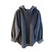 UNMUN High-end Gray Hooded Half-zip Sweatshirt For Women, Autumn/winter 2025 New Style, Loose, Mid-length, Covers The_ecoleips.com