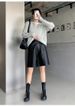High-Waisted PU Leather Shorts For Women - Wide Leg Straight Cropped Pants With Pockets (Black, Gray, S-3XL) | Stylish & Comfortable Boot Pants_ecoleips.com