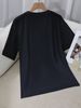 Women's Casual Round Neck Short Sleeve T-Shirt Multi-Color American Style Simple Fashionable Sports Top Solid Printed Loose Fit_ecoleips.com
