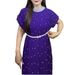 Elegant Women's Pearl-Embellished Maxi Dress Flowy Pleated A-Line Tunic With Loose Fit For Spring Summer Office To Evening_ecoleips.com