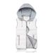 Women's Winter Cotton Vest With Detachable Hood, Casual Short Jacket, Warm Padded Sleeveless Coat, Plus Size A-Line Outerwear For Autumn & Winter_ecoleips.com