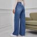 Women's Clothing Versatile Fashion Simple Ripped Ladies Wide Leg Pants_ecoleips.com