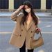 Women's Petite Style Suit Jacket Trendy Korean Casual Outerwear High-End Spring Autumn_ecoleips.com