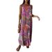Women's ClothingSummer Expert Fashion Casual Women's Printed Long Skirt Loose Suspender Large Size Dress_ecoleips.com