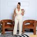 Women's Clothing V Neck Sexy Jumpsuit Fashion Chain Clause Casual Wide Leg Pants_ecoleips.com