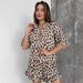 Summer New Loose Soft Comfortable Leopard Print Pajamas Two-Piece Set European And American Cross-Border Wholesale_ecoleips.com